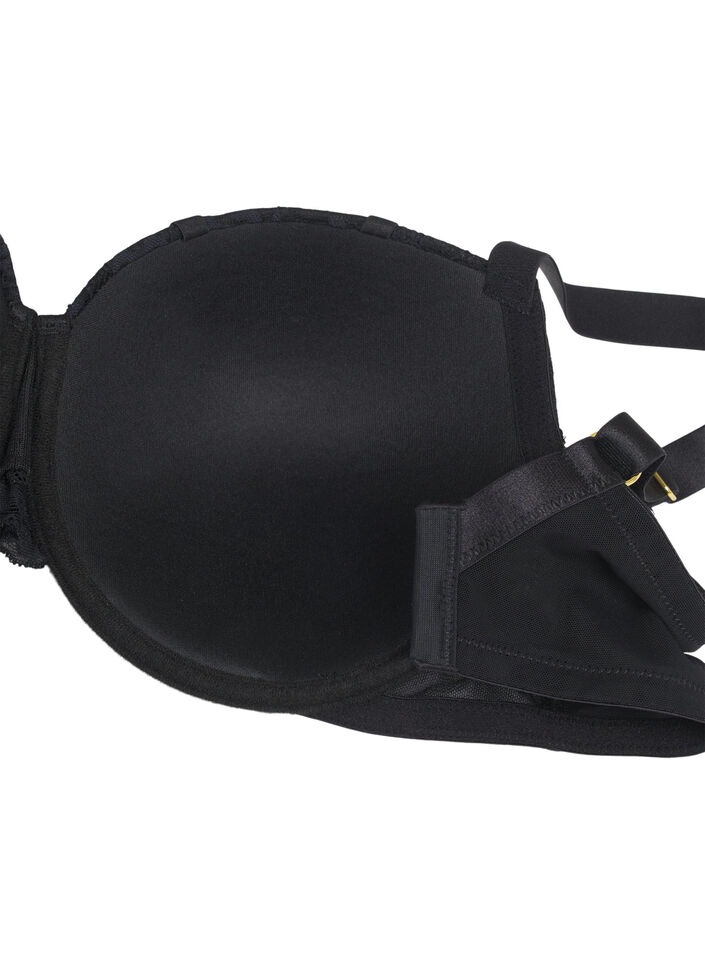 Formstøpt BH med rhinestendetaljer, Black, Packshot image number 3