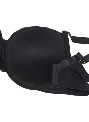 Zizzi Formstøpt BH med rhinestendetaljer, Black, Packshot image number 3
