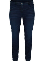 Ekstra slim Sanna jeans med normal høyde i livet, Dark blue