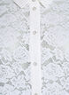 Skjortebluse i blonde med perleknapper, Hvit, Packshot image number 2