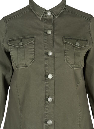 Kort jakke i bomull, Army Green, Packshot image number 2