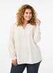 FLASH - Skjortebluse med lange ermer, Beige, Model image number 0