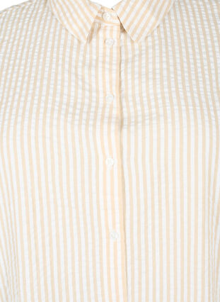 Lang stripete bomullsskjorte, White/Natrual Stripe, Packshot image number 2
