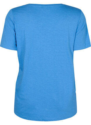 Kortermet basic t-skjorte med v-hals, Provence , Packshot image number 1