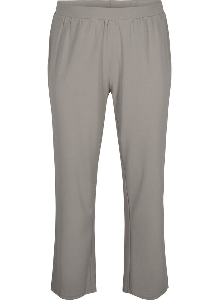 Bukser med straight fit, Beige, Packshot image number 0