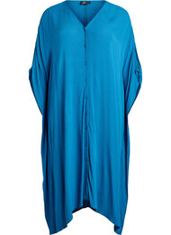 Kaftan strandkjole med knapper, Bl&aring;