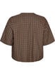 Bluse med ruter og brystlommer, Brun, Packshot image number 1