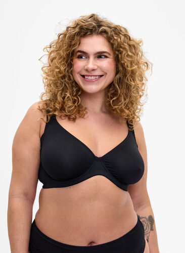 Ensfarget BH med bøyle, Black, Model image number 0