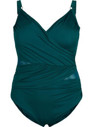 Badedrakt med wrap, Deep Teal