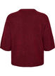 L&oslash;s strikket bluse med korte ermer, R&oslash;d, Packshot image number 1