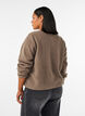 Teddyjakke med rund hals og knapper, Brun, Model image number 2