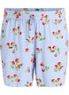 Bomullsshorts med tomattrykk og h&oslash;y midje, Bl&aring;, Packshot image number 0