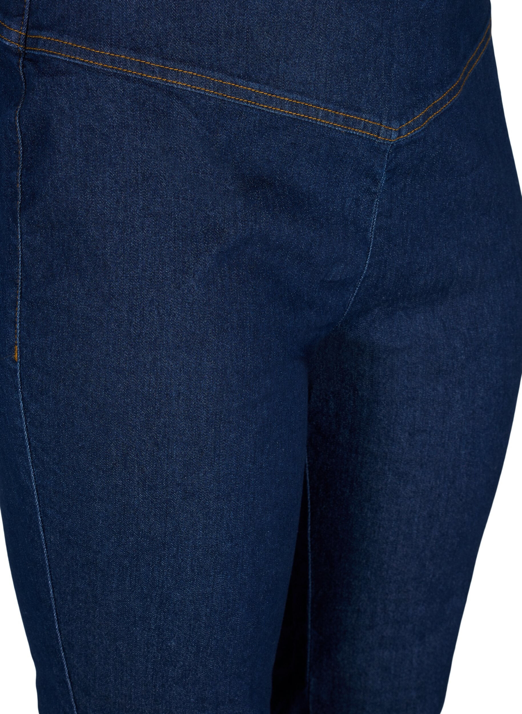 Zizzi Stretchy jeggings i bomullsblanding, Dark blue, Packshot image number 2