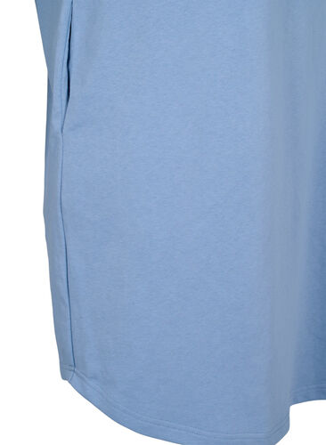 Kortermet kjole med hette, Faded Denim, Packshot image number 3