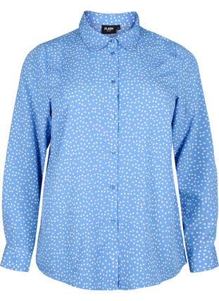 Zizzi FLASH - Skjorte med prikker, Marina White Dot, Packshot image number 0