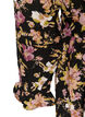 Midikjole med blomstertrykk og avtakbart knytebelte, Svart, Packshot image number 3