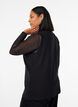 Ermel&oslash;s strikkevest med dekorative knapper, Svart, Model image number 2