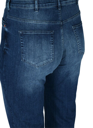 Regular Gemma jeans med høy midje, Blue denim, Packshot image number 3