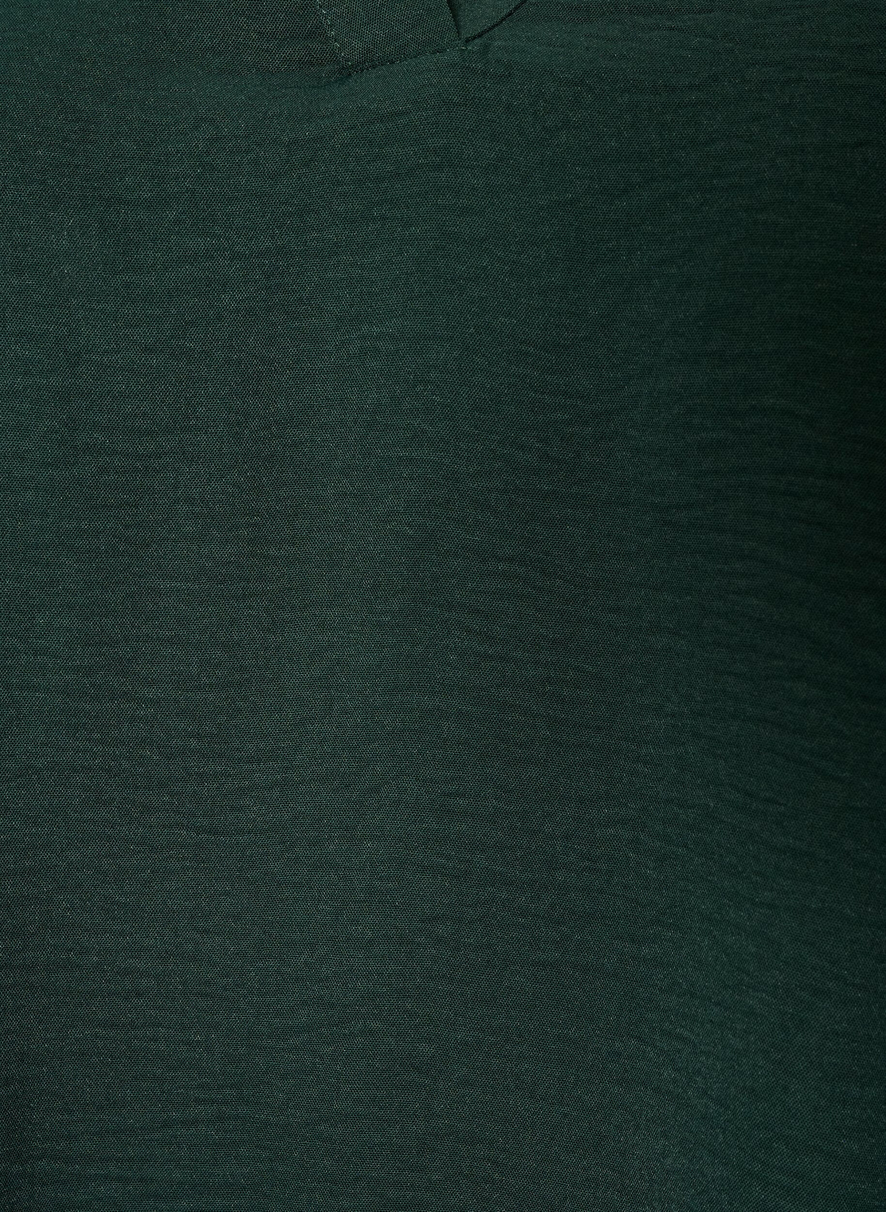 ZizziBluse med smockmansjetter og V-hals, Gr&oslash;nn, Packshot image number 2