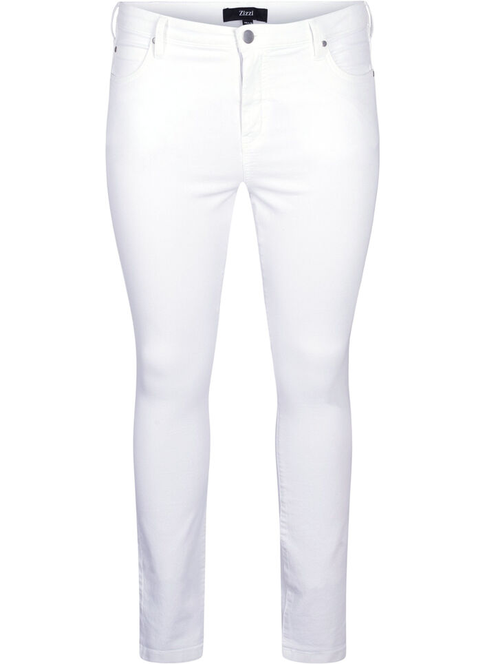 Super slim Amy jeans med høyt liv, Hvit, Packshot image number 0