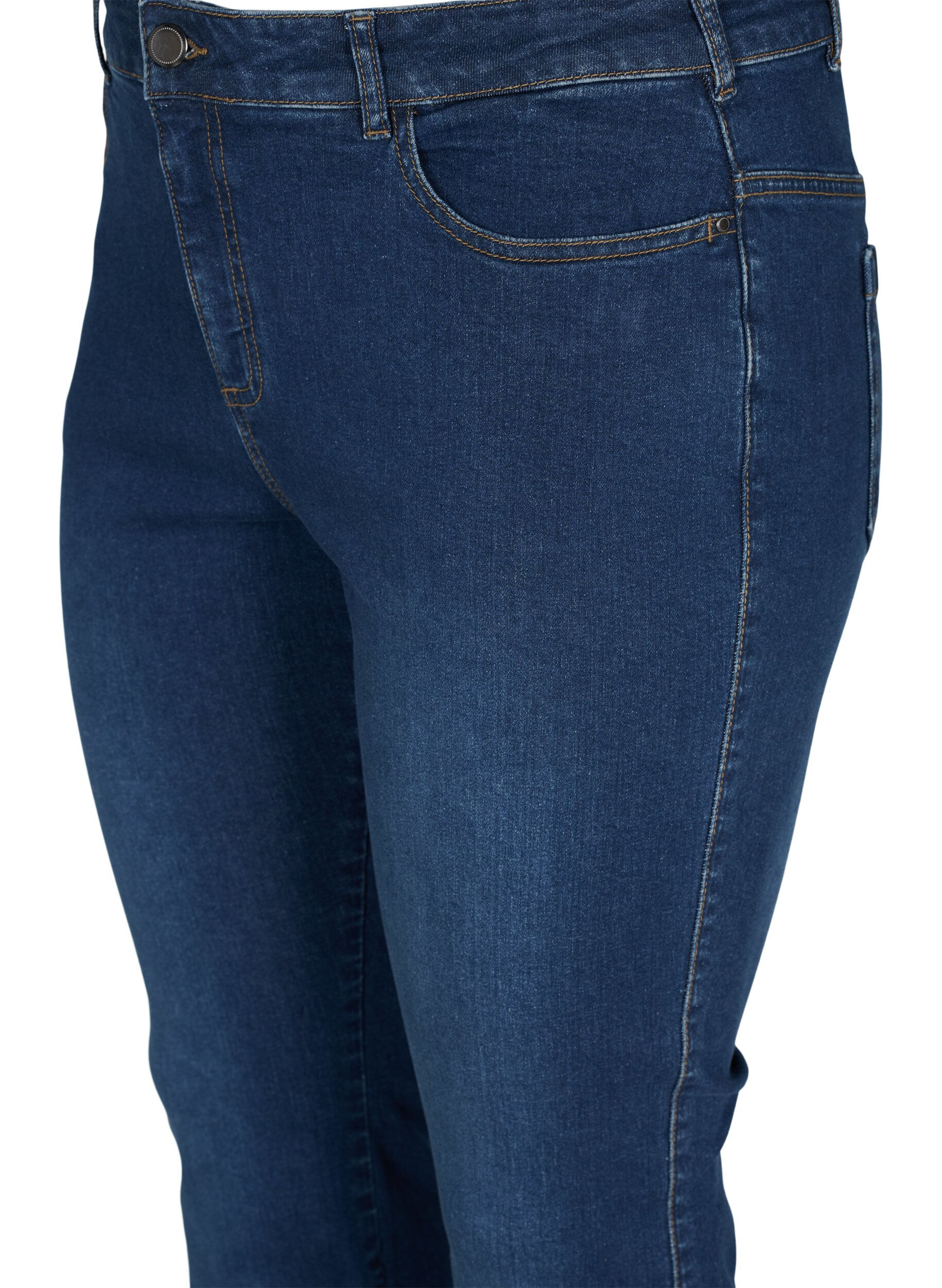 ZizziEllen bootcut jeans med h&oslash;y midje, Bl&aring;, Packshot image number 2