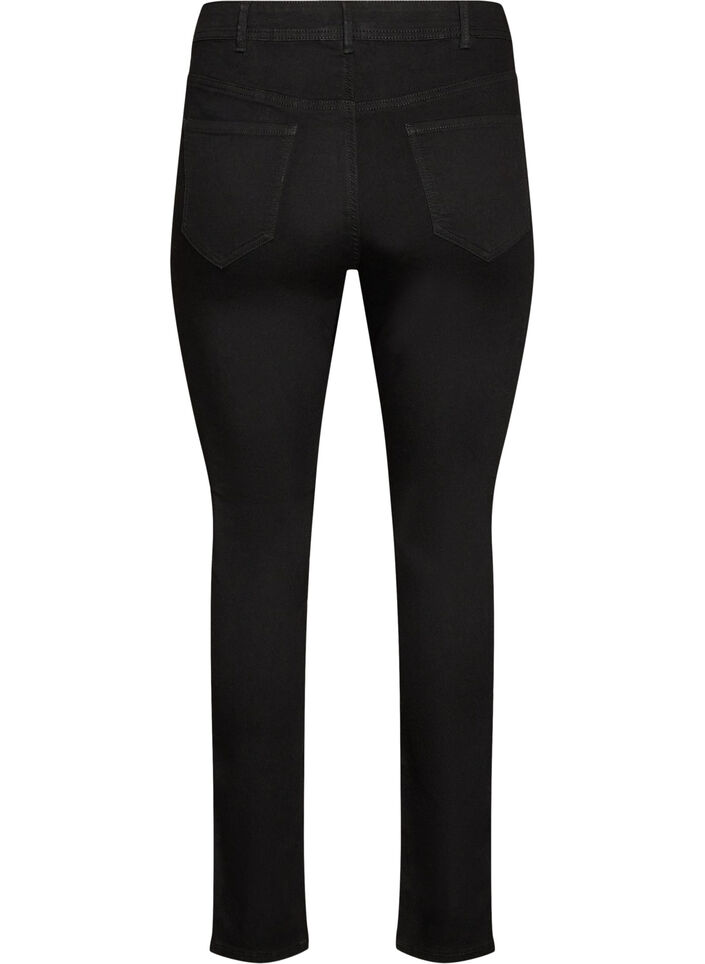 Amy super slim fit-jeans med h&oslash;y midje, Svart, Packshot image number 1