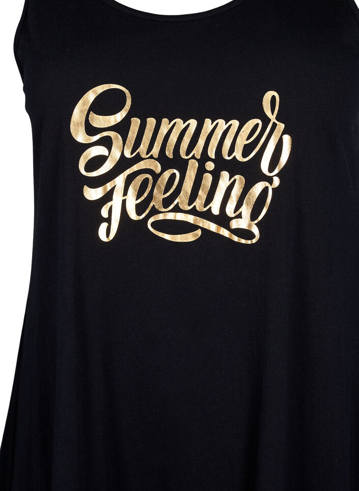 Ermeløs kjole i bomull med A-form, Black W. Summer, Packshot image number 2