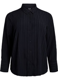 FLASH - Skjorte med tekstur, Black