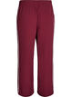 Sporty bukser med rette ben og sidestriper, Mørk Bordeaux, Packshot image number 1