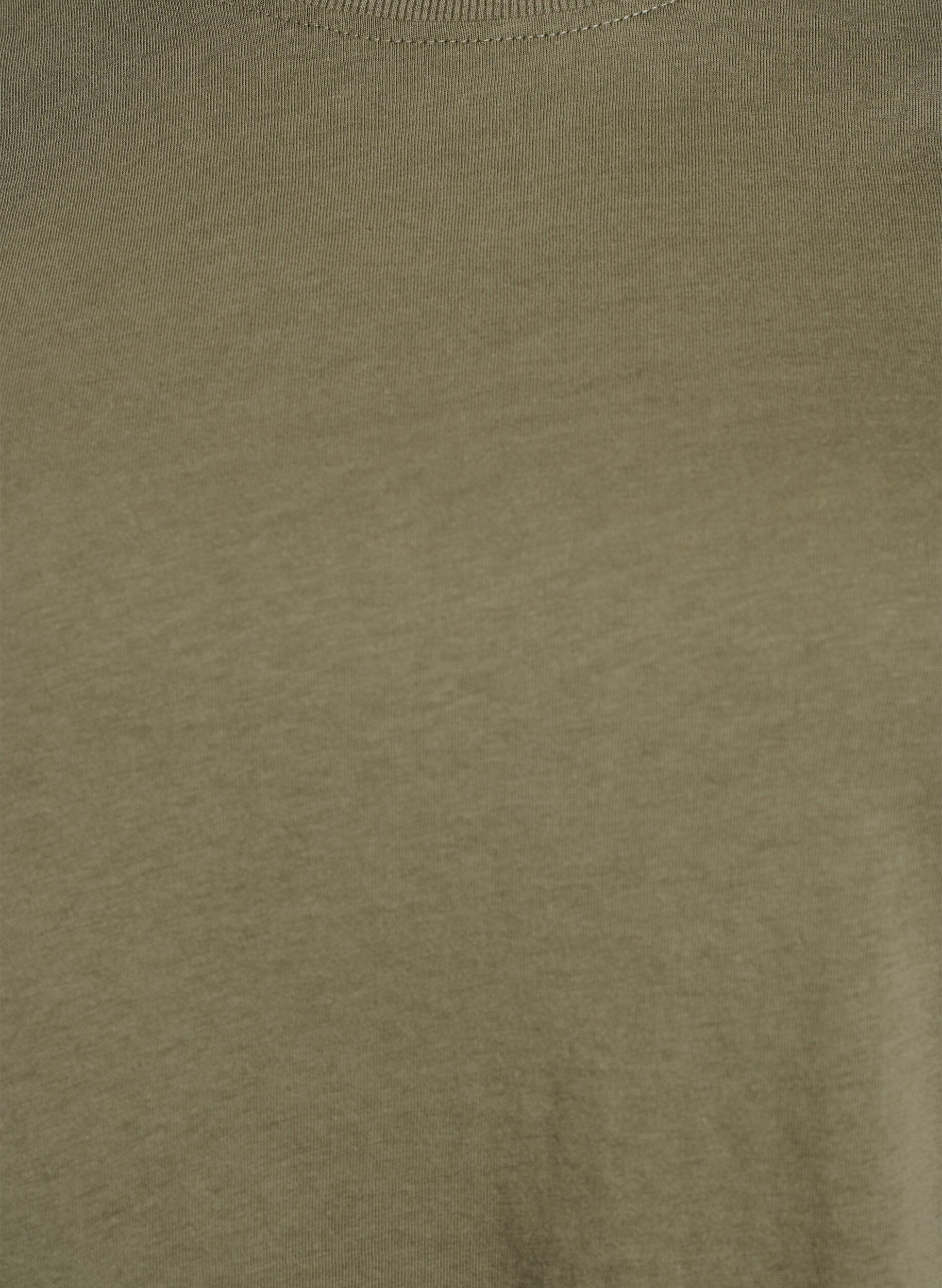 Zizzi Basic T-skjorte i bomull med rund hals, Gr&oslash;nn, Packshot image number 2