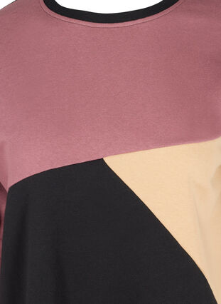 Lang genser med colorblock, Black Color Block, Packshot image number 2