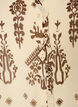 Kjole med ornamentm&oslash;nster og krage med rysjer, Beige, Packshot image number 2