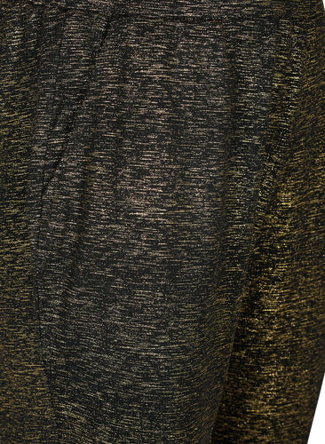 Maddison bukse med gullfarge og lommer, Black w. Gold, Packshot image number 2