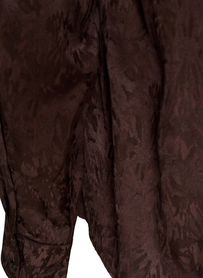 Skjorte med tone-i-tone paisleym&oslash;nster, Brun, Packshot image number 3