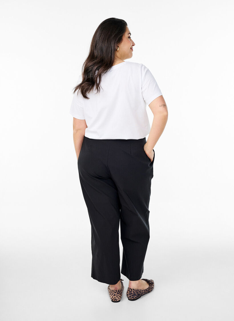Culotte-bukser i blandet stoff, Black, Model