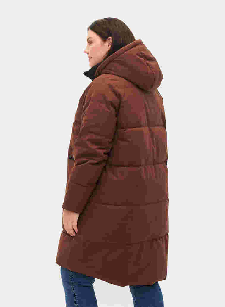 Vinterjakke med avtagbar hette, Friar Brown, Model image number 1