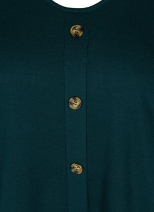Bluse med knapper og 3/4-ermer, Ponderosa Pine, Packshot image number 2