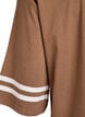 Oversized college T-skjorte med 3/4 ermer, Brun, Packshot image number 3