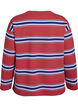 Jerseybluse med brede striper, Rød, Packshot image number 1