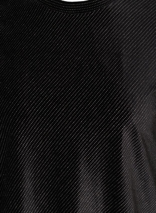 Velurbluse med puffermer, Black, Packshot image number 2