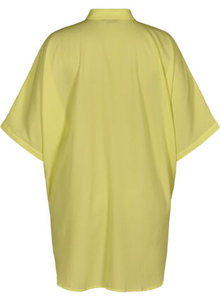 Kortermet oversized skjorte, Sunny Lime, Packshot image number 1