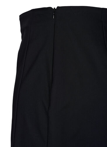 Kort skjørt med splitt, Black, Packshot image number 2