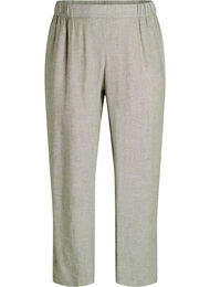 L&oslash;se bukser i lin og viskose, Gr&oslash;nn