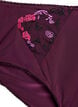 Truser i mikrofiber med blomsterbroderi, Lilla, Packshot image number 2