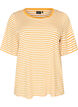 T-skjorte med TENCEL&trade; Lyocell og striper, Gul, Packshot image number 0