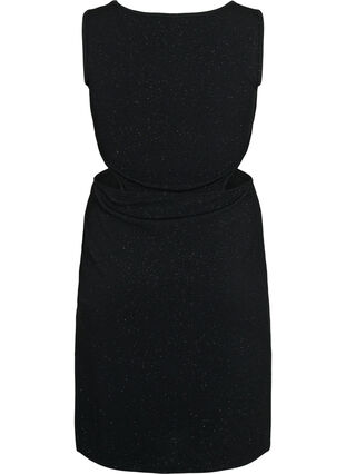 Ermeløs kjole med utskjæring, Black, Packshot image number 1