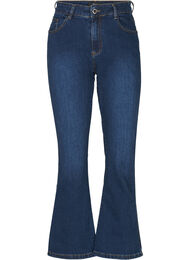 Ellen bootcut jeans med høyt liv, Dark Blue