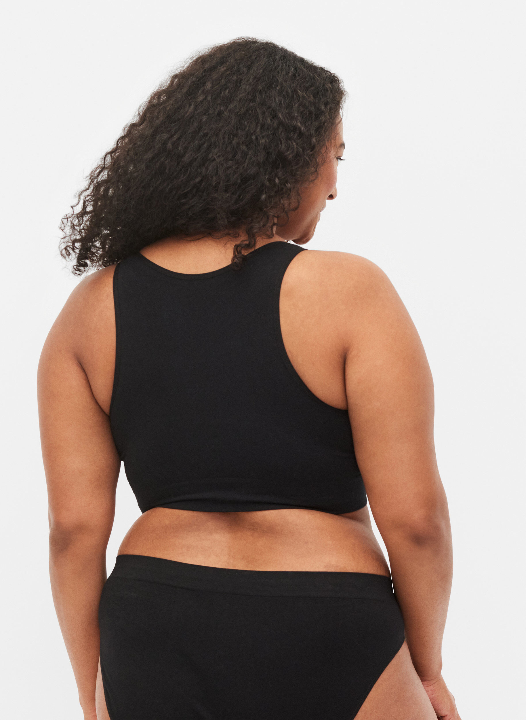 Zizzi Myk BH med mesh, Black, Model image number 1