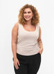 Vendbar topp i stretch, Silver Gray, Model image number 0
