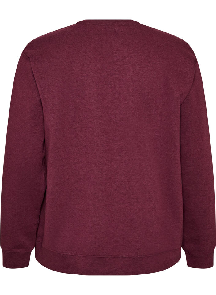 Genser med crewneck, R&oslash;d, Packshot image number 1